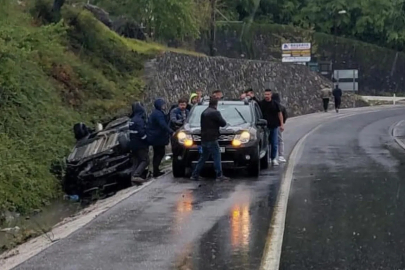 Düzce Akçakoca’da yağış kaza yaptırdı!